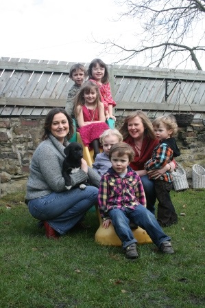 Jenny and Liz with the children